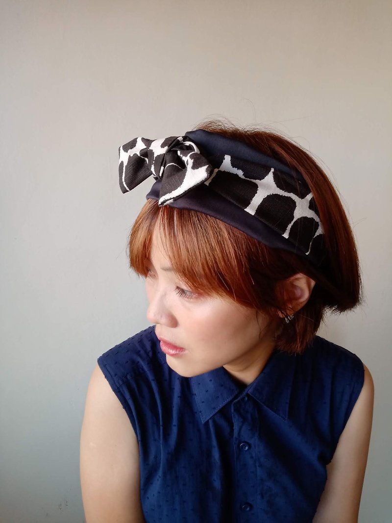 Animal prints Headband - ที่คาดผม - ผ้าฝ้าย/ผ้าลินิน สีนำ้ตาล