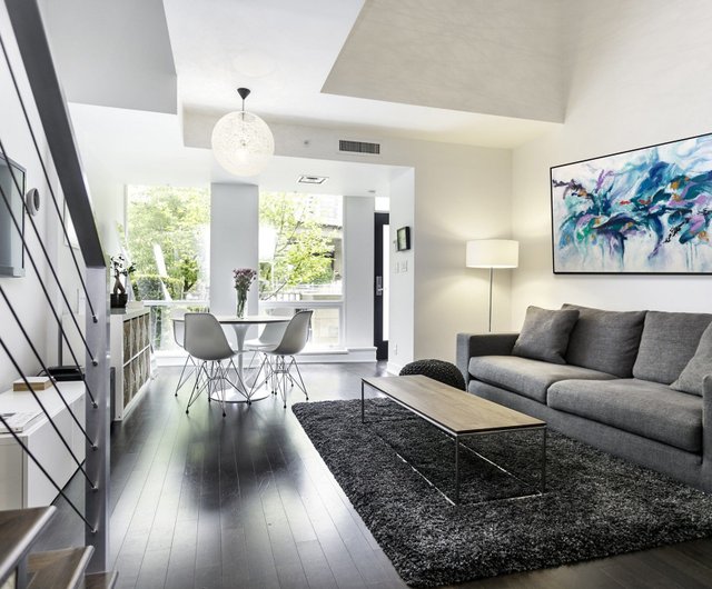 キャンバス上の大きな抽象的なカラフルな絵画オリジナルの青い