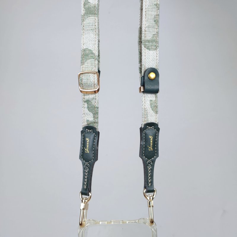 雙扣背帶-舒適1.8cm-藻礁-透氣交織-無壓耐髒 - 手機掛繩/背帶 - 其他材質 綠色