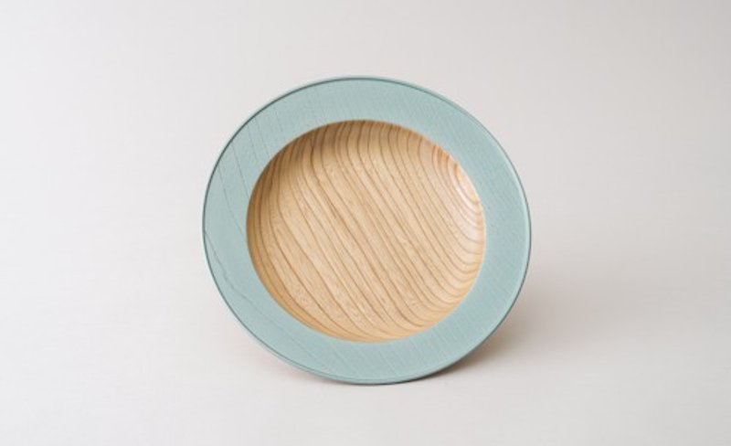 Utsuroi Wood Plate Green Pearl - จานเล็ก - ไม้ 