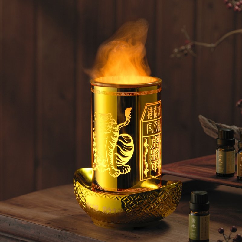 Xingang Fengtian Palace Golden Tiger Lord Pure Incense Lantern - น้ำหอม - เครื่องลายคราม สีเหลือง