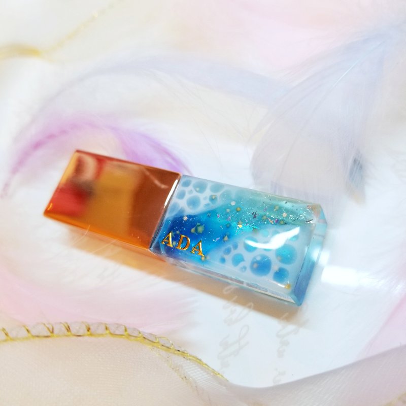 【主圖款-海洋星砂】客製人名隨身碟USB 生日禮物 回憶 結婚回禮 - USB 隨身碟 - 其他材質 