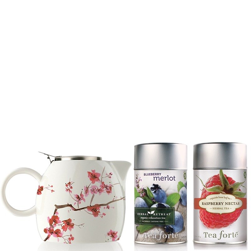 Tea Forte cherry blossom season exclusive special offers (ceramic tea pot +) - Tea - Other Materials 