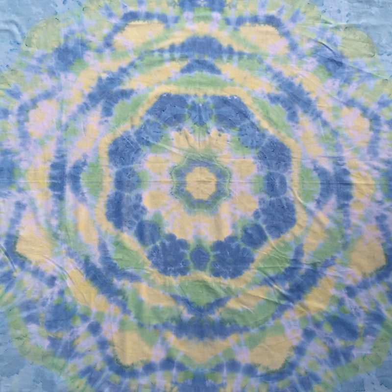 Tie Dye/Tapestry/Mandala [Green] - ของวางตกแต่ง - ผ้าฝ้าย/ผ้าลินิน สีเขียว