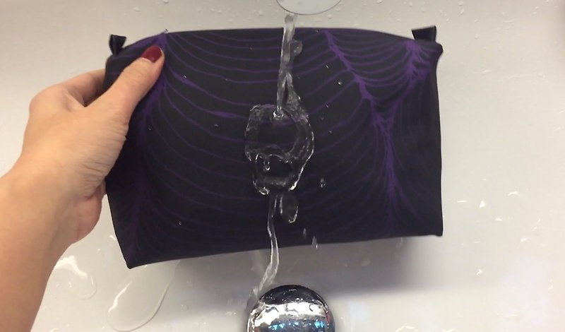 Water resistant zipper makeup bag organizer - Toiletry Bags & Pouches - Waterproof Material Purple