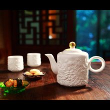 LIULI LIVING レジャー四季 ポット&カップセット 四季の花彫り