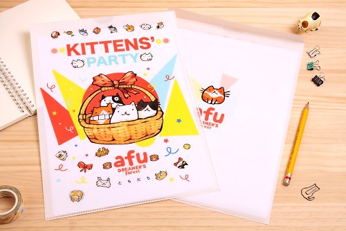 afu插畫日誌 afu資料夾(U型)-貓咪的歡樂派對