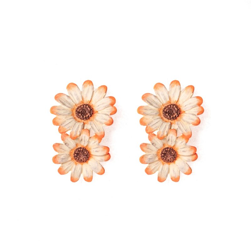 Dimorphotheca Clip-On Dimorphotheca EA187 - Earrings & Clip-ons - Other Metals Orange