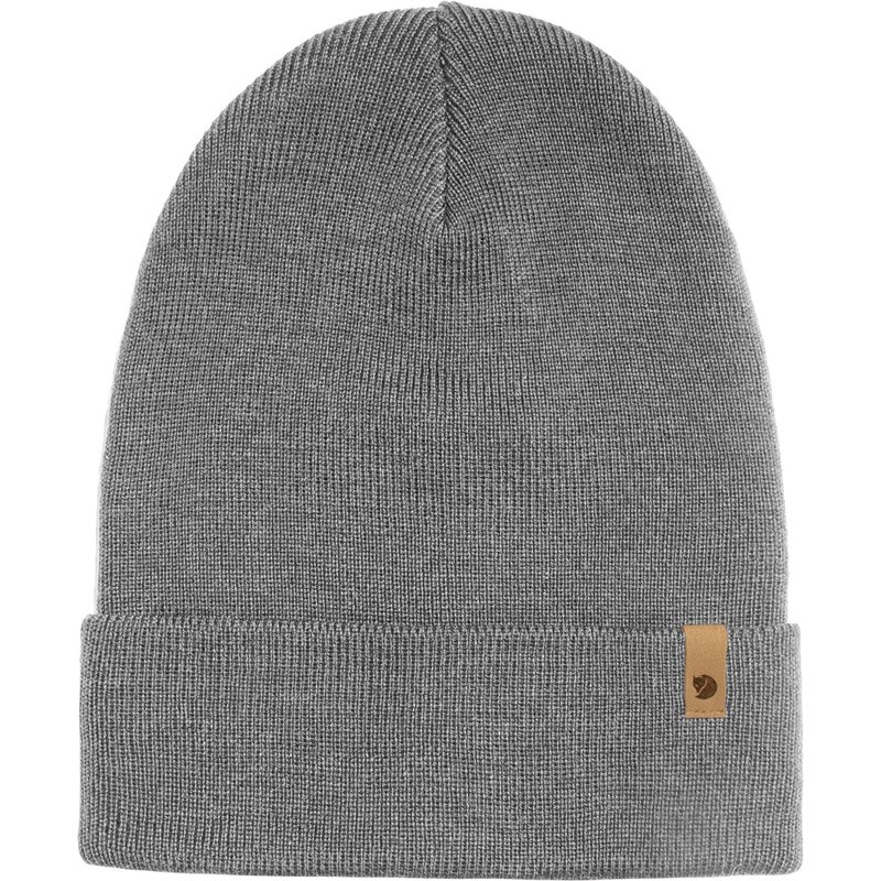 【Fjallraven 北極狐】Classic Knit Hat 針織羊毛帽_020灰 - 帽子 - 其他材質 灰色