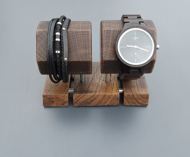 Wooden deals watch display