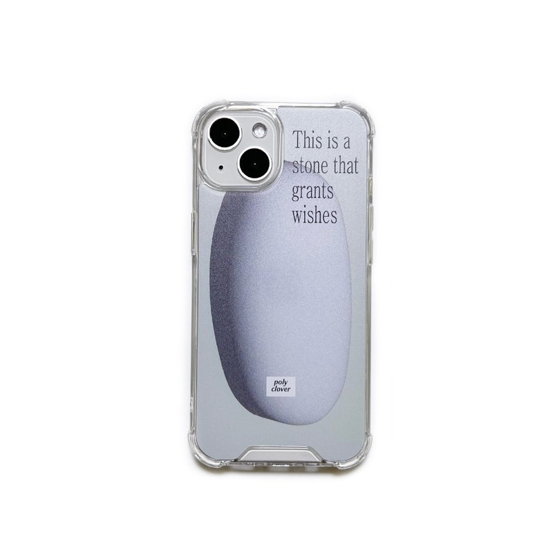 gray stone clear bumper case - เคส/ซองมือถือ - วัสดุอื่นๆ สีเทา