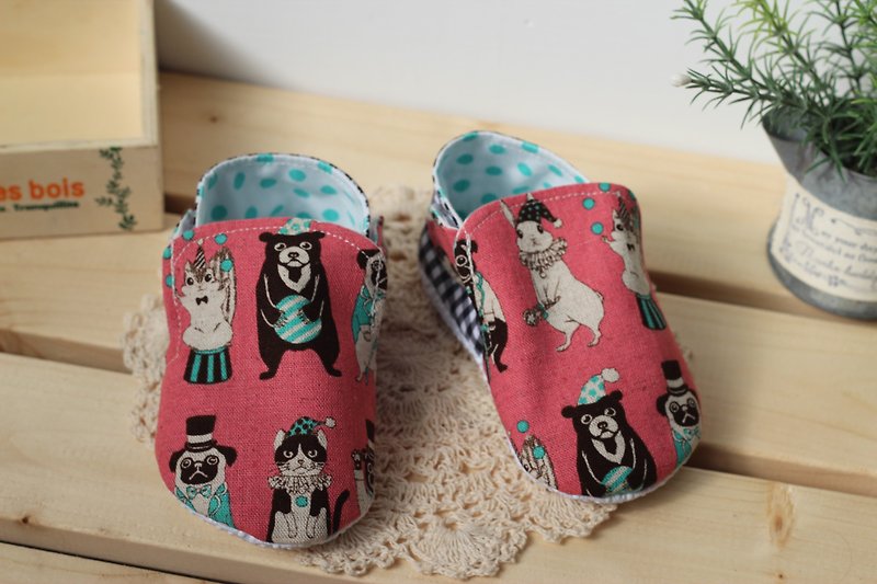 Animal Circus-Pink Toddler Shoes - รองเท้าเด็ก - วัสดุอื่นๆ สึชมพู