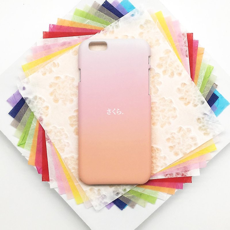 桜-グラデーションフラワーランゲージ-iPhoneオリジナルケース/保護カバー - スマホケース - プラスチック ピンク