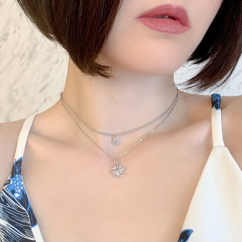 銀/ Skyfall / 雙頸鍊 SV293S - 項鍊 - 其他金屬 銀色