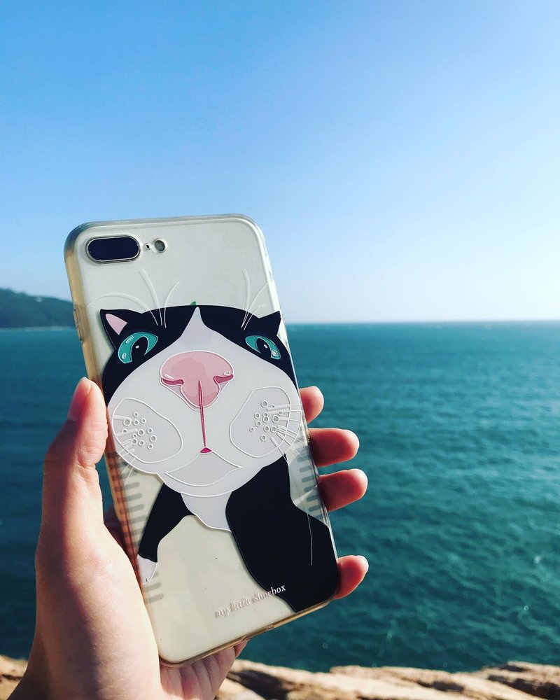 Black and White Cat Phone Case - Phone Cases - Plastic 