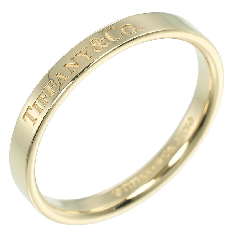 【日本直送】ティファニー TIFFANY&Co. バンドリング 18.5号 リング 指輪 3mmモデル K18YG イエローゴールド 約3.8g【中古】Aランク - 戒指 - 貴金屬 金色