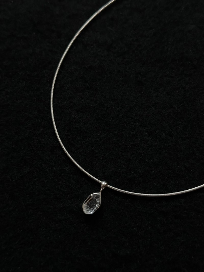 Hyoid Sterling Silver Herkimon Necklace - Necklaces - Sterling Silver Silver