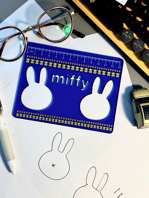 Someday stationery 【Pinkoi x miffy】2024 米飛兔 Miffy文具系列繪畫間尺TWO MIFFY