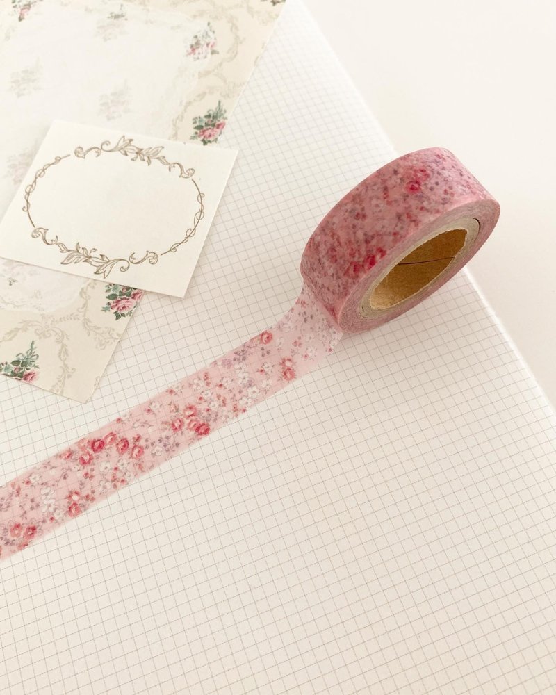 Grace Pink Washi Tape - 紙膠帶/和紙/PET - 其他材質 