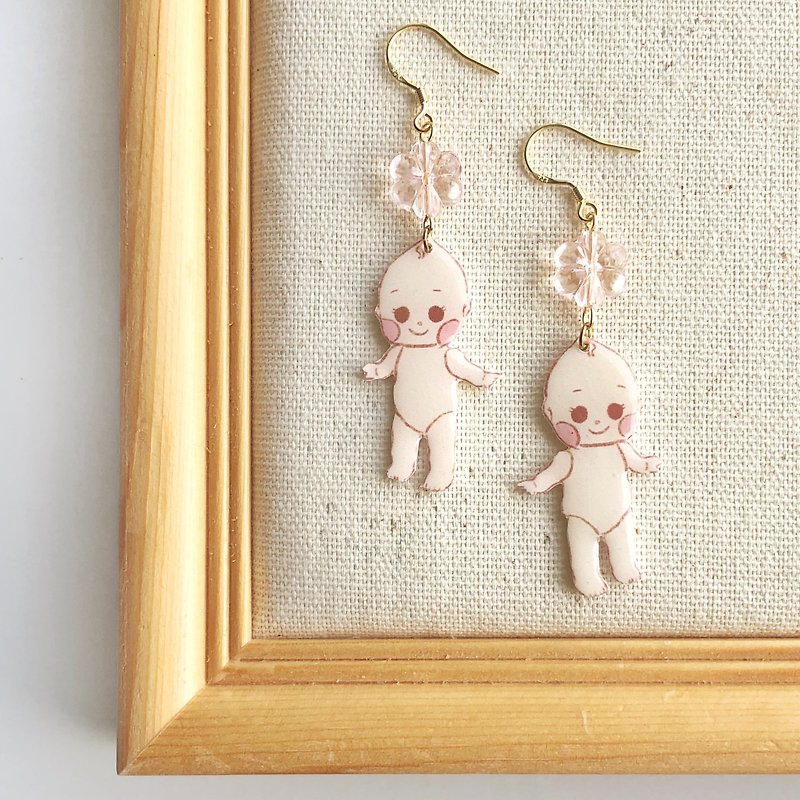 HKPaletteEarring - Baby Doll (Pendant) (Earrings) - ต่างหู - เรซิน สึชมพู