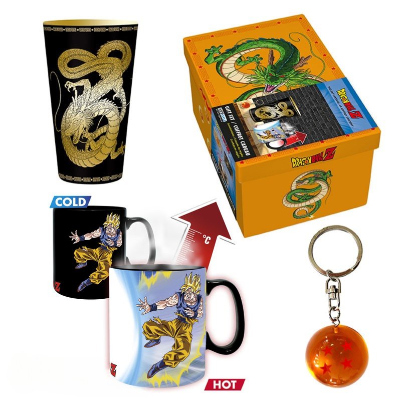 Officially licensed Dragon Ball three-in-one collectible gift box set - แก้ว - วัสดุอื่นๆ สีส้ม