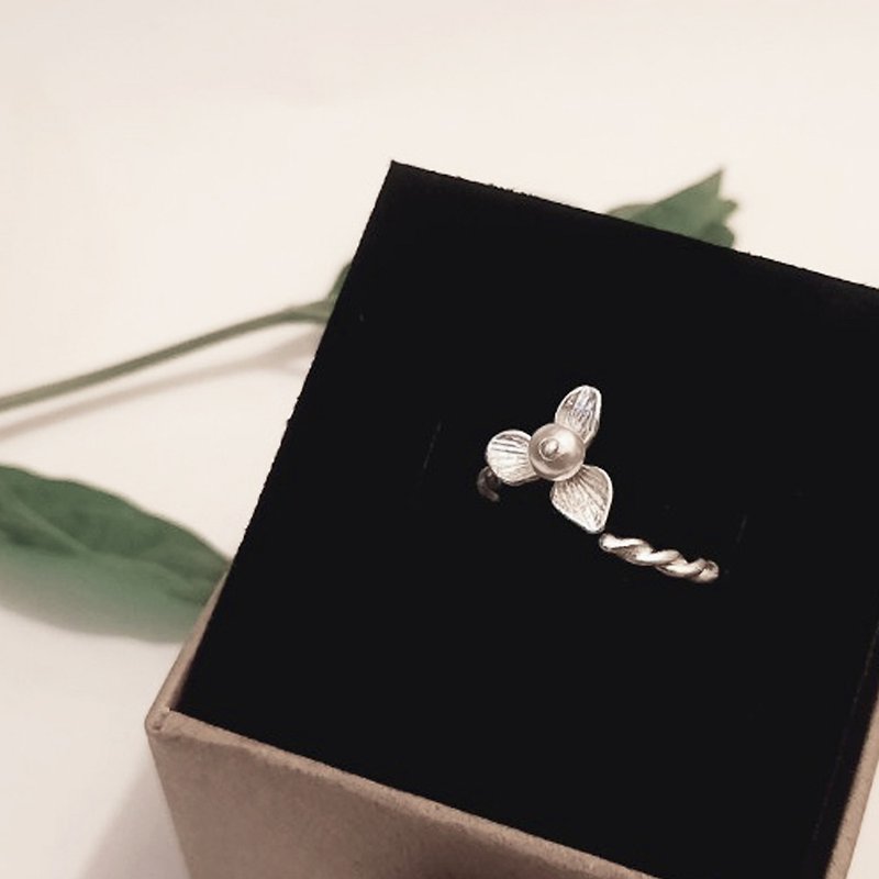 Ring|Sterling Silver|Handmade|Brottling Flower Ring|Adjustable Ring|Elegant Style|Natural - General Rings - Sterling Silver 
