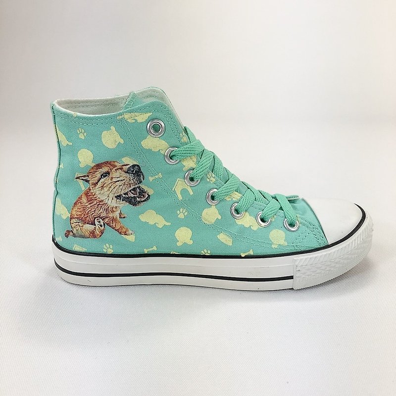 The Dog Big Dog Authorization-Canvas Shoes (Light Green Shoes Green Belt / Women's Limited Edition)-AJ04 - Women's Casual Shoes - Cotton & Hemp Green