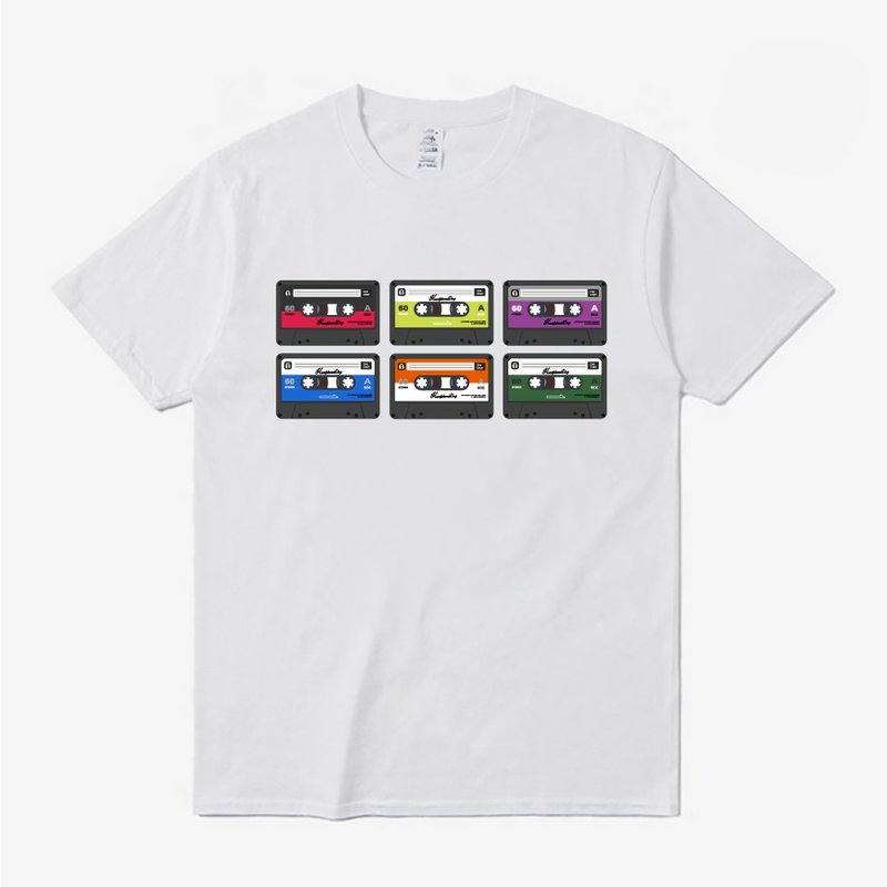 換季特賣 經典 錄音帶 卡帶 音樂普普風個性純棉T桖T-shirt - 男 T 恤 - 棉．麻 