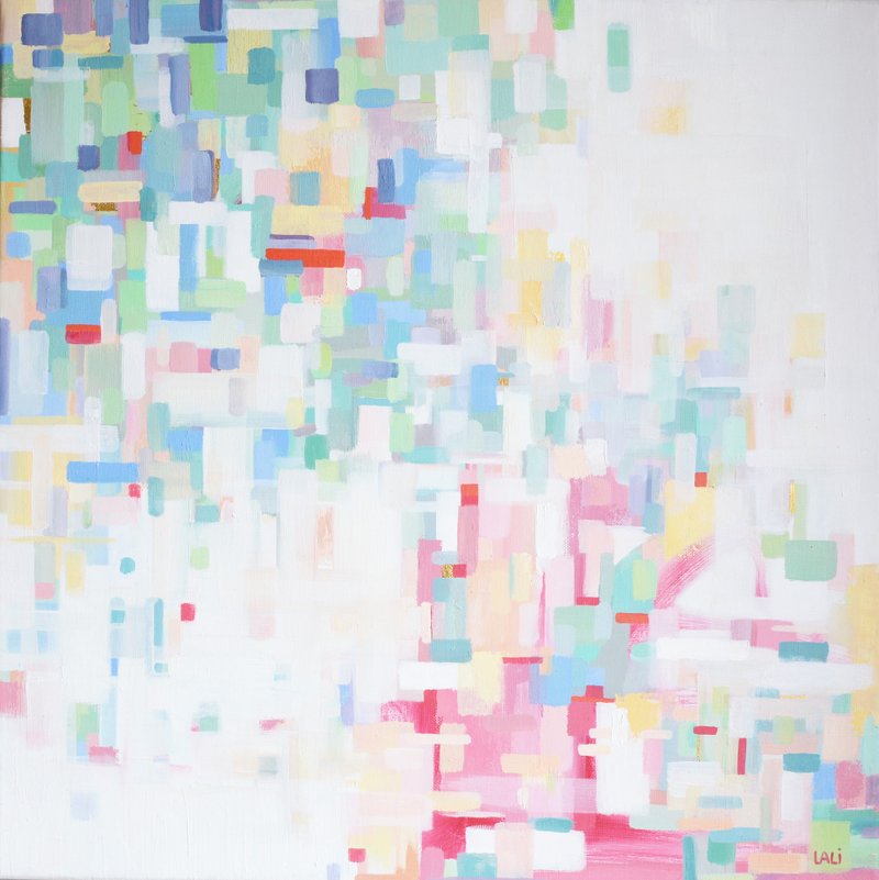 原創布面油畫 50x50cm 抽象畫當代藝術 - 插畫/繪畫/寫字 - 其他材質 綠色