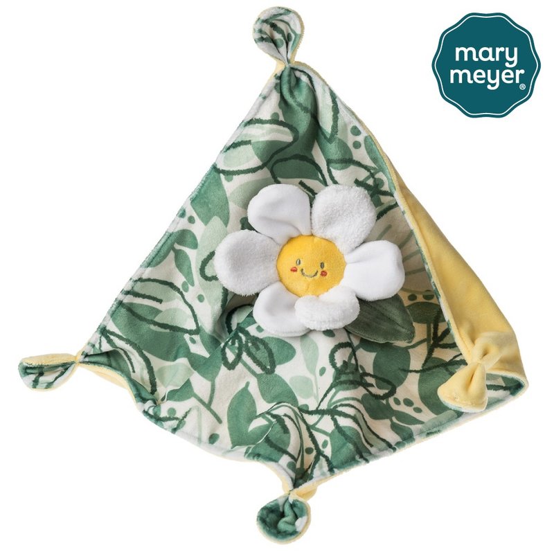 快速出貨【MaryMeyer】柔軟安撫巾-微笑小雛菊 - 寶寶/兒童玩具/玩偶 - 棉．麻 綠色