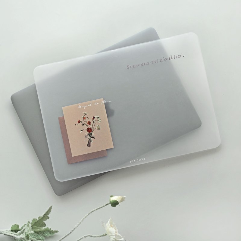 【FITZORY】花藝師 冰島罌粟款 | Macbook保護殼 - 平板/電腦保護殼/保護貼 - 塑膠 白色