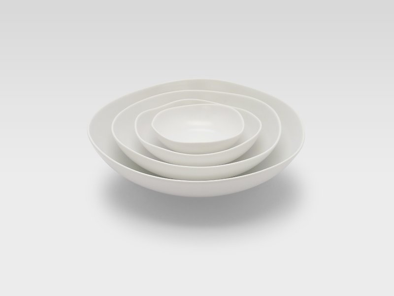 Feuille Bowl Set - Small Plates & Saucers - Porcelain 