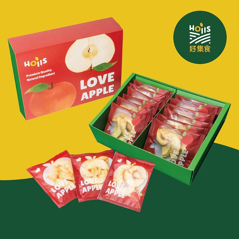 [24 hours shipping] [New Year and Spring Festival Gift Box] Haoping Anruan Q Dried Apples 12 pieces gift box with carrying bag - ผลไม้อบแห้ง - วัสดุอื่นๆ สีเขียว