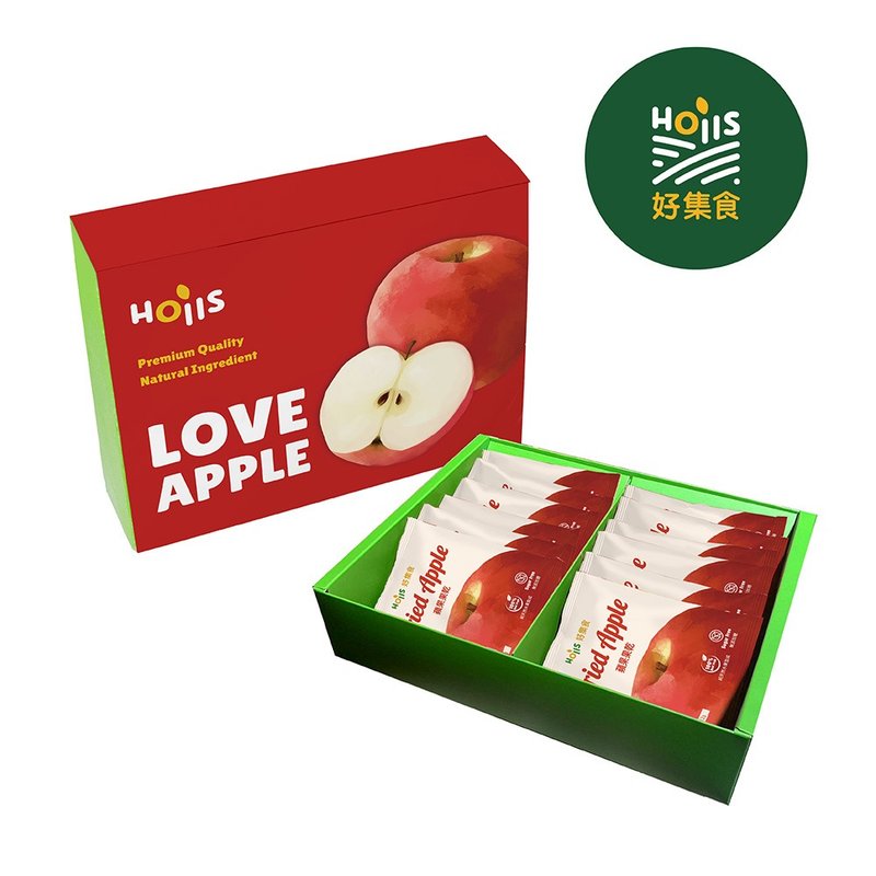 【春節ギフト】やわらかもちもちりんごドライフルーツ12袋入りギフトボックス＋ギフトバッグ付き【Hoiis】 - ドライフルーツ - その他の素材 グリーン