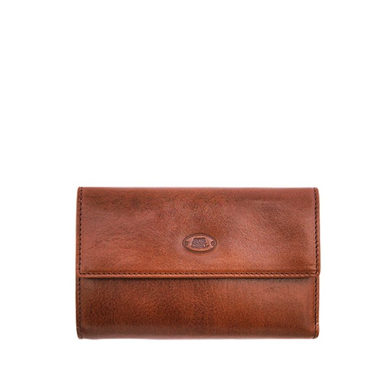 Simple and versatile middle clip - Wallets - Genuine Leather Brown