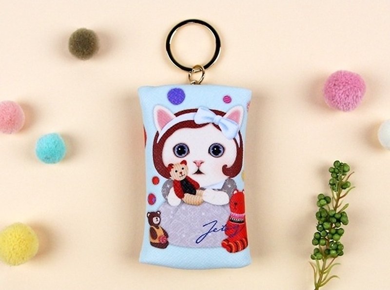 JETOY, Sweet Cat Coin Purse Key Ring_Gomi J1707705 - Keychains - Other Materials Blue