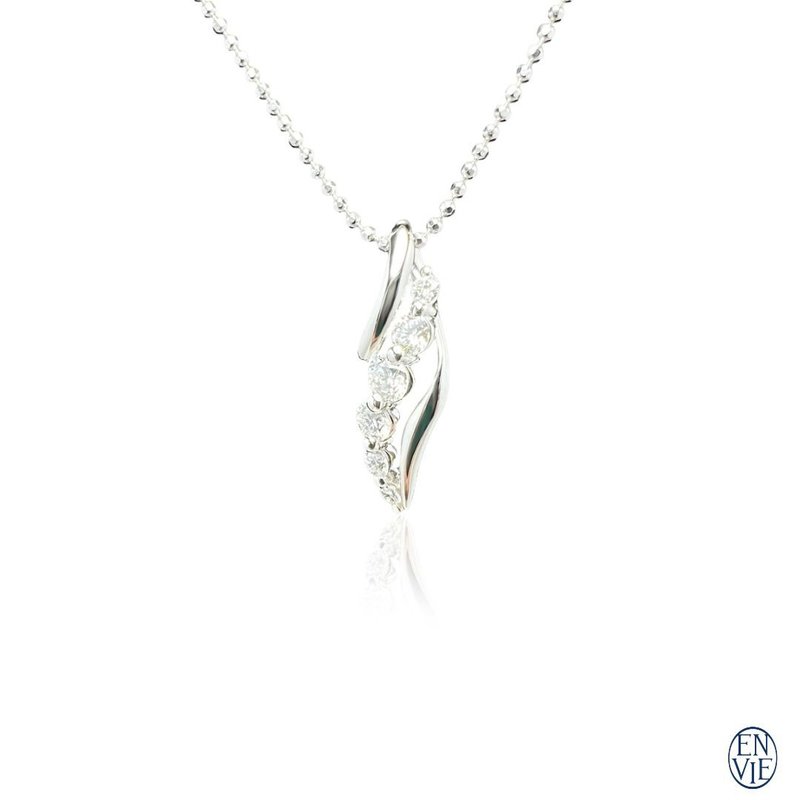 頂級鉑金 天然鑽石墜鍊 Platinum Diamond Necklace - 項鍊 - 貴金屬 