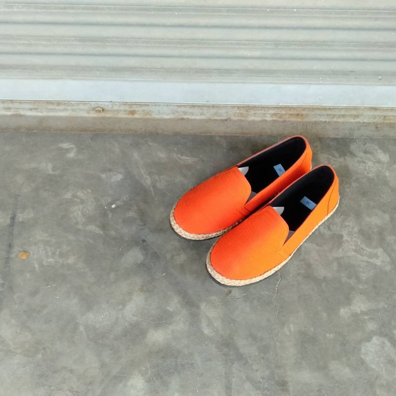 Super Orange Kung fu Slipper shoes - Women's Casual Shoes - Cotton & Hemp Orange