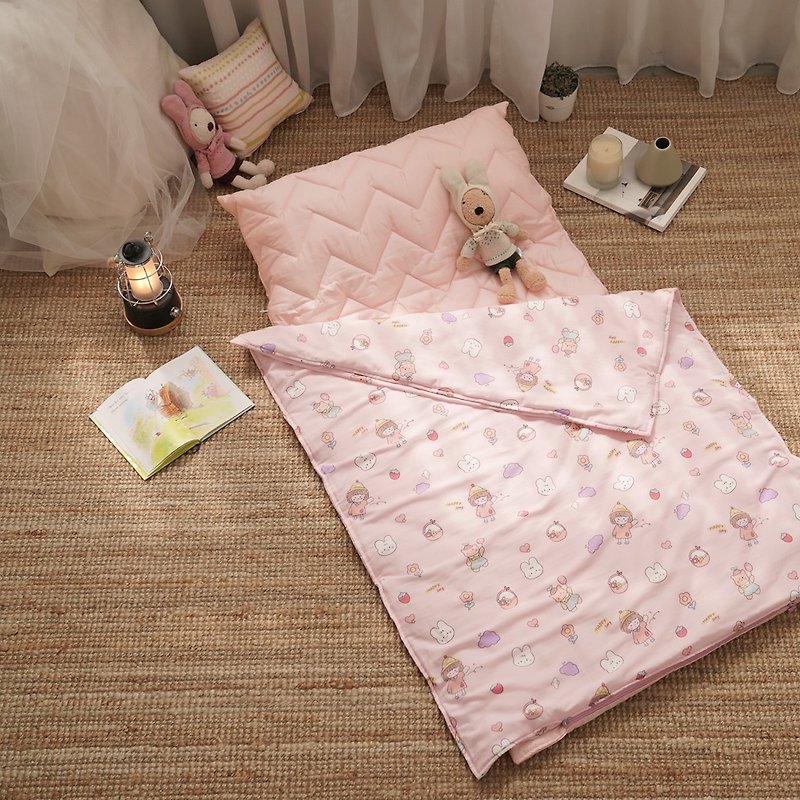 Pure cotton soft and breathable double-layer yarn three-piece children's sleeping mat four-season quilt set/Made in Taiwan/Multiple styles to choose from - อื่นๆ - ผ้าฝ้าย/ผ้าลินิน หลากหลายสี