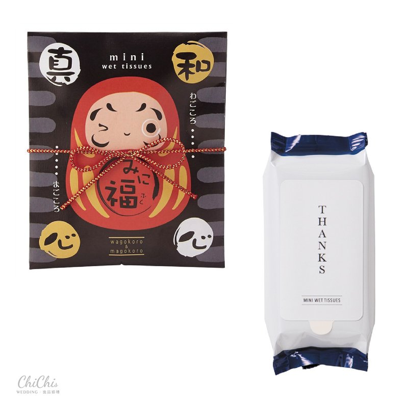2025婚禮推薦 達摩濕紙巾Minifuku - 其他 - 紙 黑色