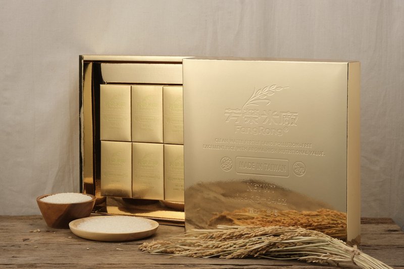 Golden rice gift box - ธัญพืชและข้าว - วัสดุอื่นๆ สีทอง