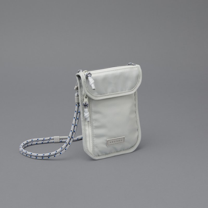 XOUXOU / Pouch with ECONYL nylon - Grey - กระเป๋าแมสเซนเจอร์ - ไนลอน สีเทา