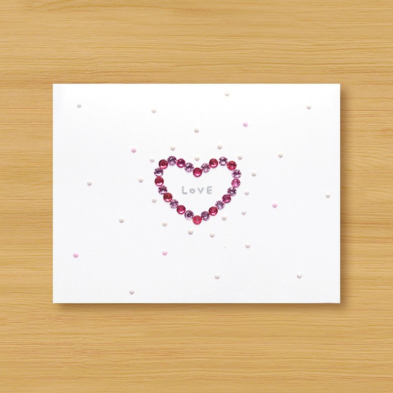 （2つのスタイルから選択）手作りのダイヤモンドカード_LOVE咲く愛の宇宙-バレンタインカード - カード・はがき - 紙 ブルー
