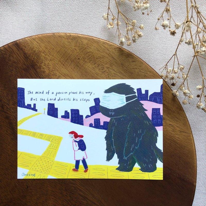 [Who leads me] Hand-painted postcard gift/illustration - Cards & Postcards - Paper Multicolor