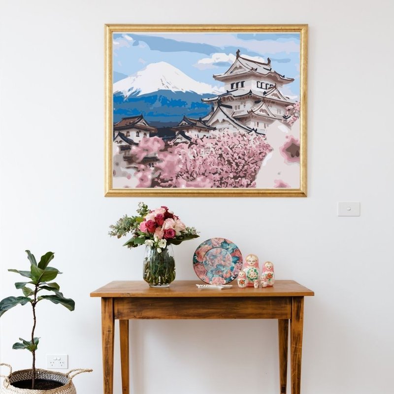 花見-姬路城 創意數字油畫 【銷售排行榜】 - 插畫/繪畫/寫字 - 其他材質 