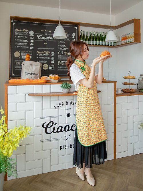 旗袍曼曼 Cheongsam Monmon 甜橙水果旗袍造型圍裙
