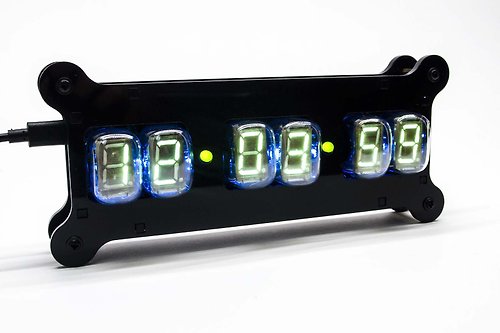 KamaLabs NADIA Desk Clock IV-22 VFD Tubes + Black case + Remote + RGB Nixie Era!
