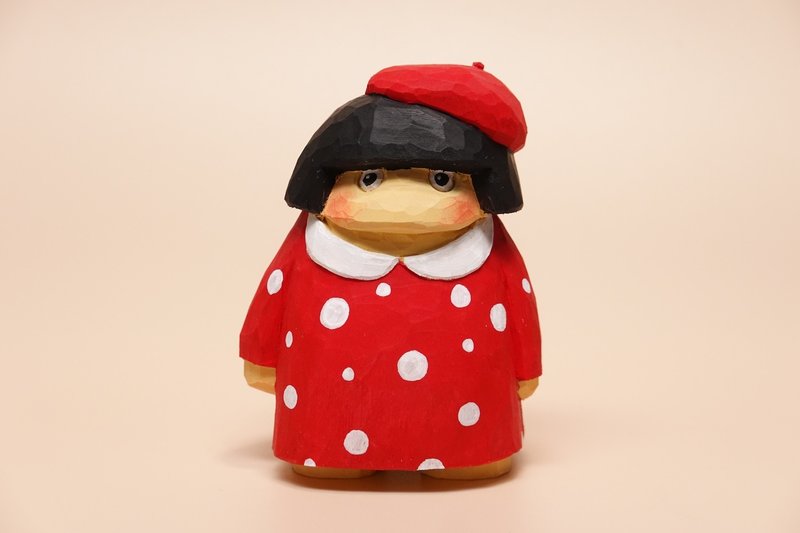 NubNib the dot - Stuffed Dolls & Figurines - Wood Red