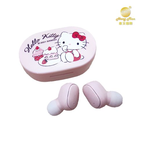 HongMan康文國際 【Hong Man】三麗鷗 藍牙耳機 Hello Kitty 蛋糕款
