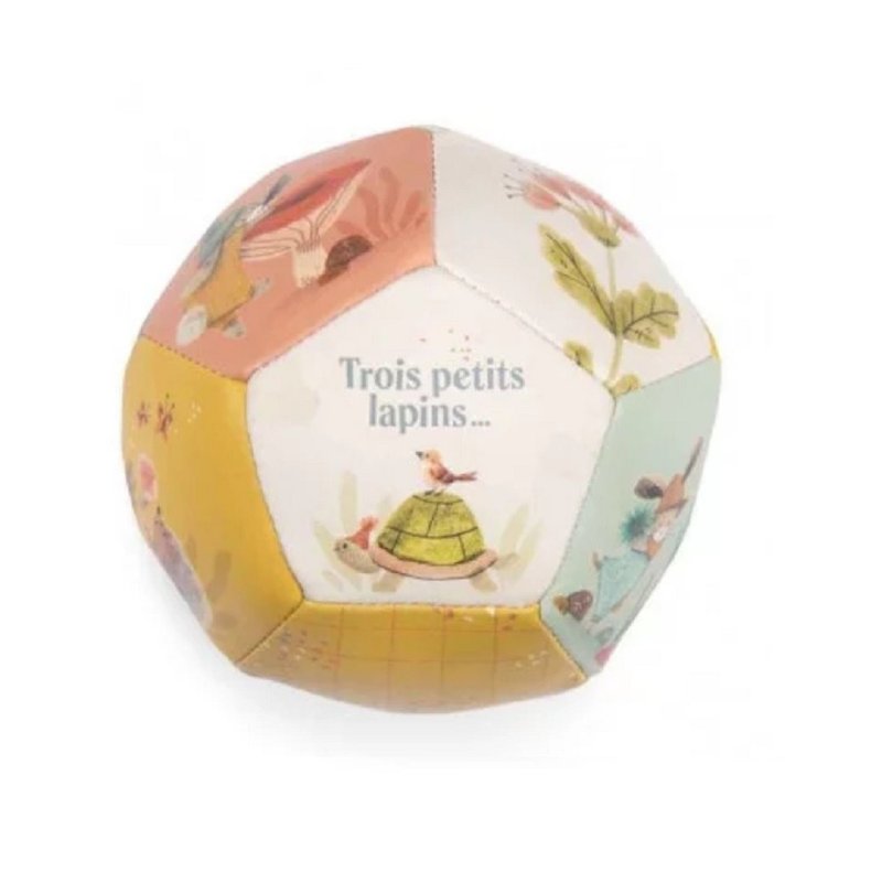 法國 Moulin Roty 三隻小兔寶貝PU軟球 - 寶寶/兒童玩具/玩偶 - 其他材質 多色